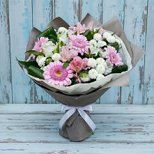 Букет цветов из:  Герберы, Альстромерии и Хризантемы в Зимовниках