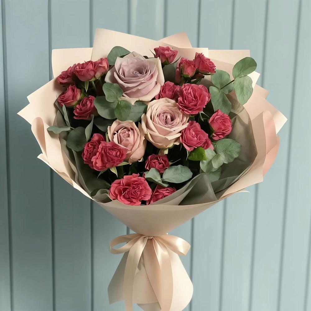 Букет цветов из: Гвоздики и Розы в Зимовниках