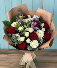 Букет цветов из:  Розы и Альстромерии в Зимовниках