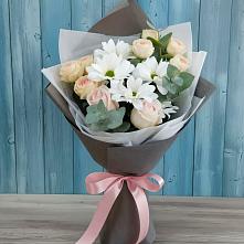 Букет цветов из:  Хризантемы и Розы #REPLACE_PRED# Зимовниках