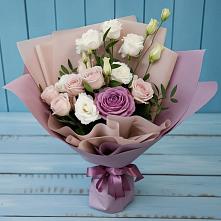Букет цветов из:  Розы и Лизиантусы #REPLACE_PRED# Зимовниках