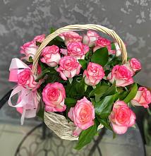 Цветочная композиция из Розы в корзине #REPLACE_PRED# Зимовниках