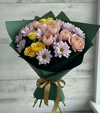 Букет цветов из:  Хризантемы и Розы #REPLACE_PRED# Зимовниках