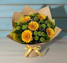 Букет цветов из:  Герберы и Хризантемы в Зимовниках