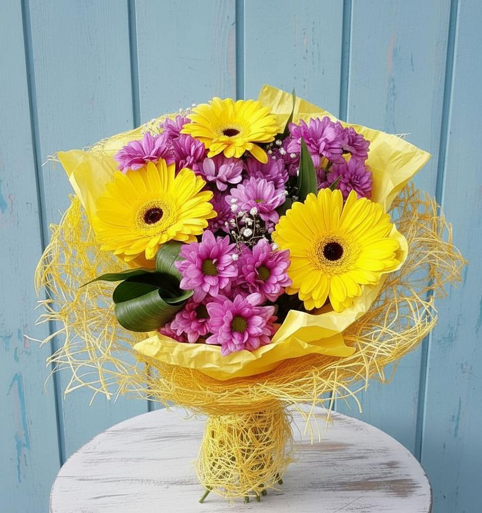 Букет цветов из: Хризантемы и Герберы в Зимовниках
