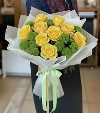 Букет цветов из:  Хризантемы и Розы в Зимовниках