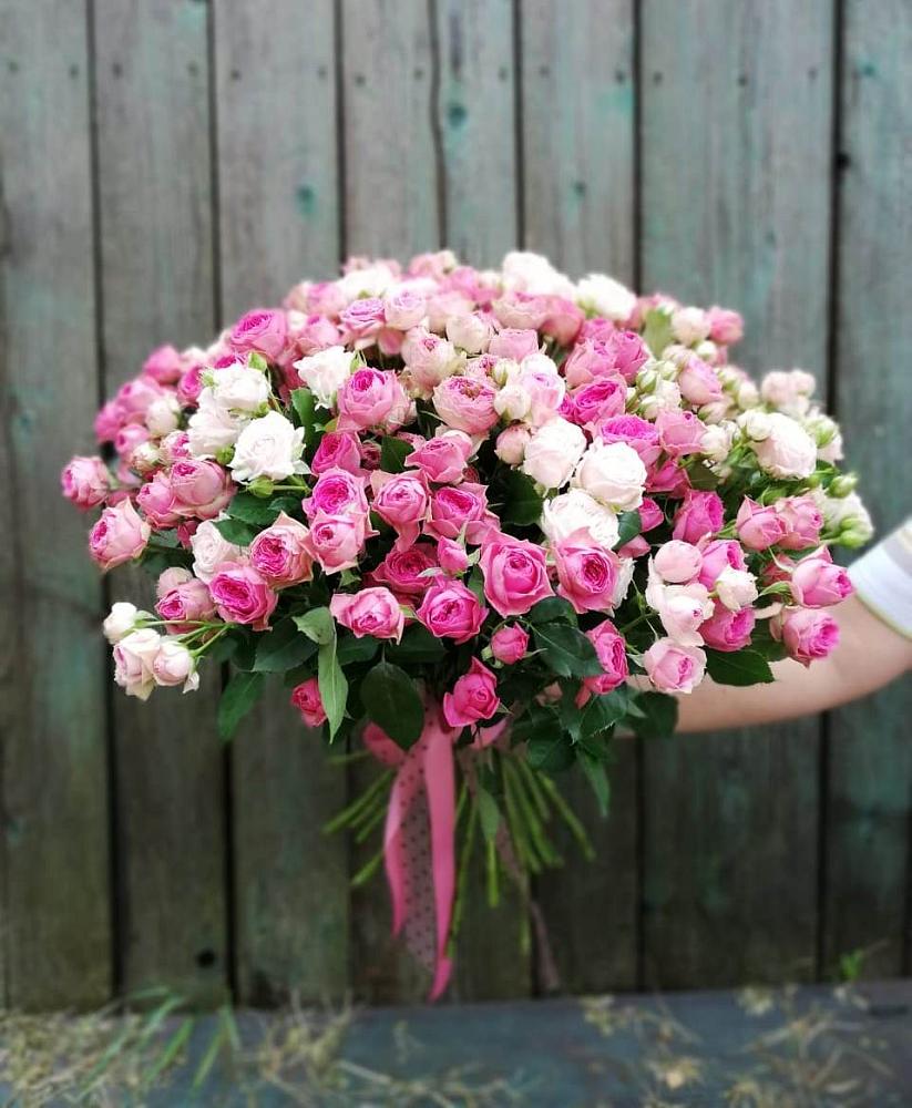 Букет Розовые кустовые розы Натали и Лав Лидия в Зимовниках