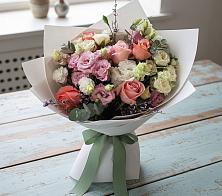 Букет цветов из:  Розы, Лизиантусы и Гвоздики #REPLACE_PRED# Зимовниках