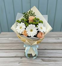 Букет цветов из:  Герберы, Розы и Хризантемы #REPLACE_PRED# Зимовниках
