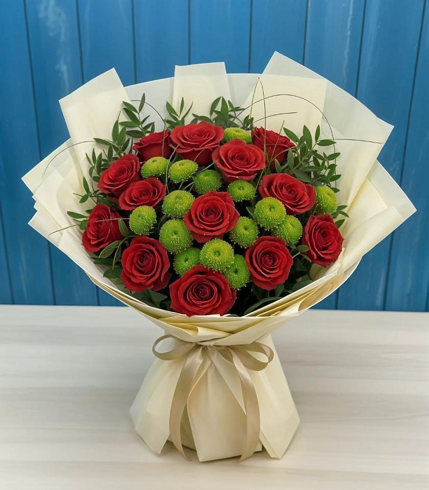 Букет цветов из: Розы и Хризантемы в Зимовниках