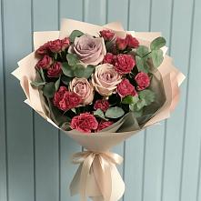 Букет цветов из:  Гвоздики и Розы в Зимовниках
