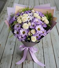 Букет цветов из:  Хризантемы и Розы в Зимовниках